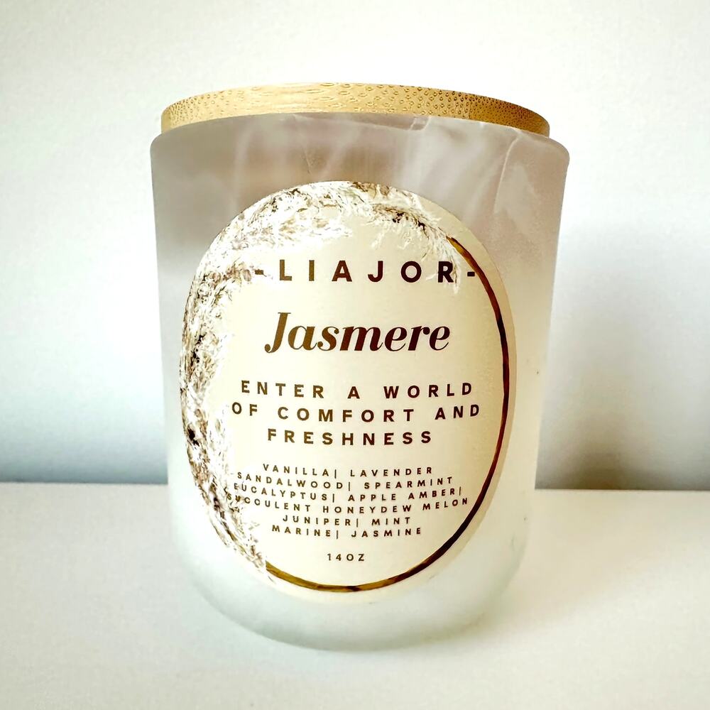 Liajor Jasmere Organic Soy Wax Double Wick Candle 14oz